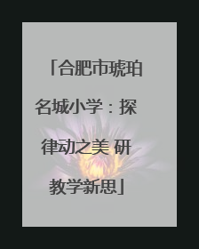 合肥市琥珀名城小学：探律动之美 研教学新思
