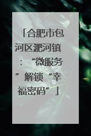 合肥市包河区淝河镇：“微服务”解锁“幸福密码”