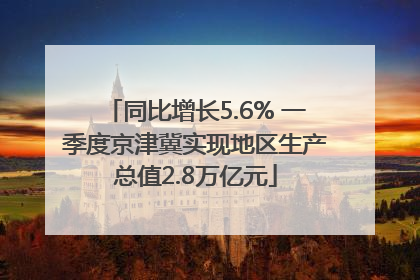 同比增长5.6% 一季度京津冀实现地区生产总值2.8万亿元