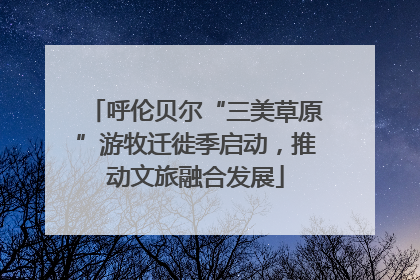 呼伦贝尔“三美草原”游牧迁徙季启动，推动文旅融合发展
