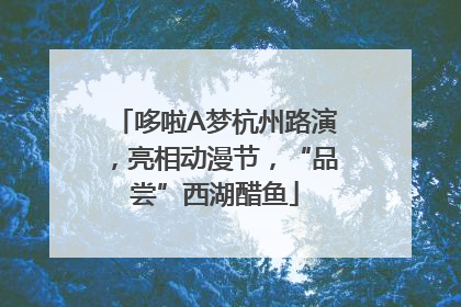 哆啦A梦杭州路演，亮相动漫节，“品尝”西湖醋鱼