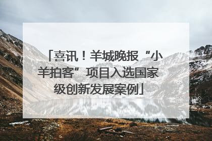 喜讯！羊城晚报“小羊拍客”项目入选国家级创新发展案例