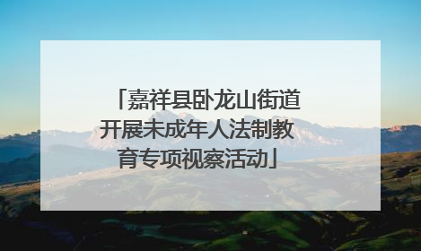 嘉祥县卧龙山街道开展未成年人法制教育专项视察活动