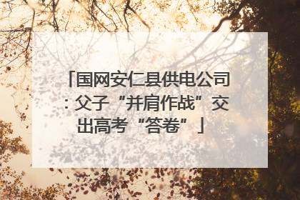 国网安仁县供电公司：父子“并肩作战”交出高考“答卷”