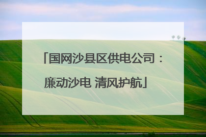 国网沙县区供电公司：廉动沙电 清风护航