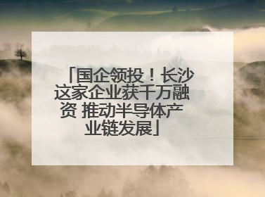 国企领投！长沙这家企业获千万融资 推动半导体产业链发展