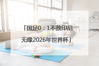 国足0：1不敌印尼 无缘2026年世界杯