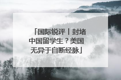 国际锐评丨封堵中国留学生？美国无异于自断经脉