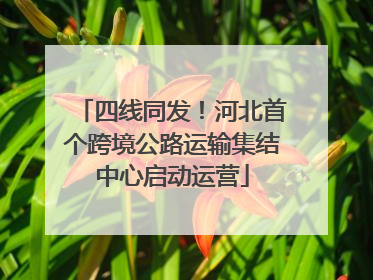 四线同发！河北首个跨境公路运输集结中心启动运营