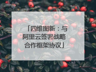 四维图新：与阿里云签署战略合作框架协议