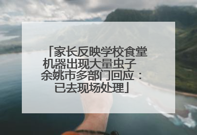 家长反映学校食堂机器出现大量虫子 余姚市多部门回应：已去现场处理