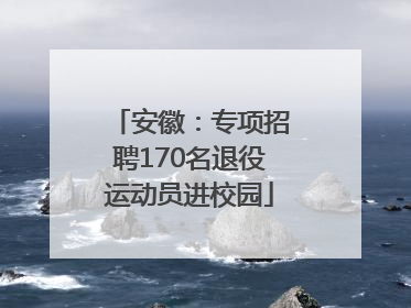 安徽：专项招聘170名退役运动员进校园