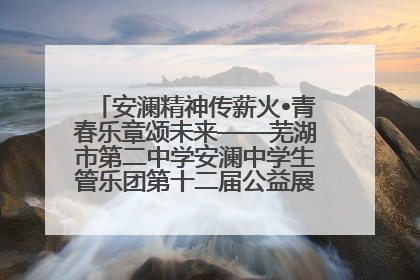 安澜精神传薪火•青春乐章颂未来——芜湖市第二中学安澜中学生管乐团第十二届公益展演圆满举行