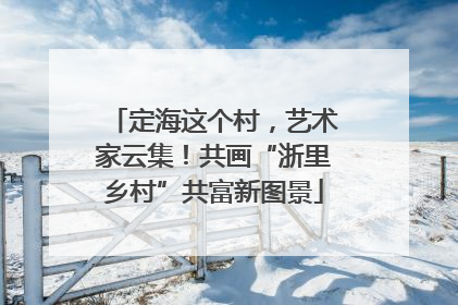 定海这个村，艺术家云集！共画“浙里乡村”共富新图景