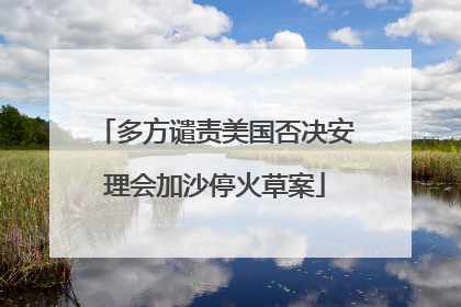 多方谴责美国否决安理会加沙停火草案
