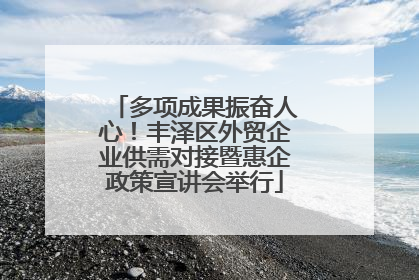 多项成果振奋人心！丰泽区外贸企业供需对接暨惠企政策宣讲会举行