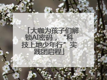 大咖为孩子们解锁AI密码，“科技上地少年行”实践团启程