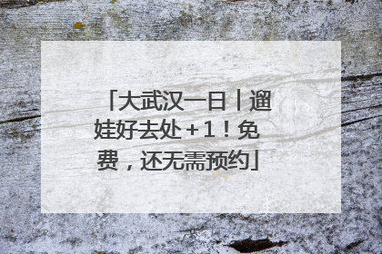 大武汉一日︱遛娃好去处＋1！免费，还无需预约
