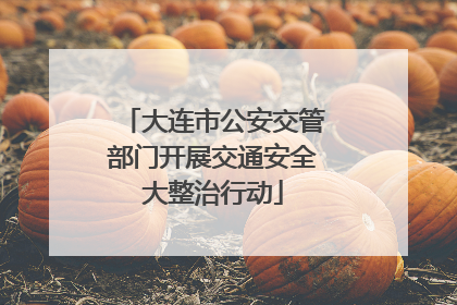 大连市公安交管部门开展交通安全大整治行动