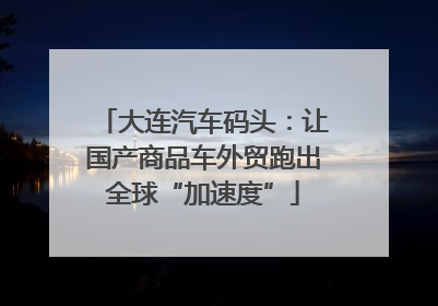 大连汽车码头：让国产商品车外贸跑出全球“加速度”