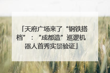 天府广场来了“钢铁搭档”：“成都造”巡逻机器人首秀实景验证