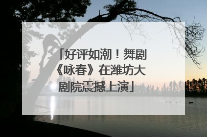 好评如潮！舞剧《咏春》在潍坊大剧院震撼上演
