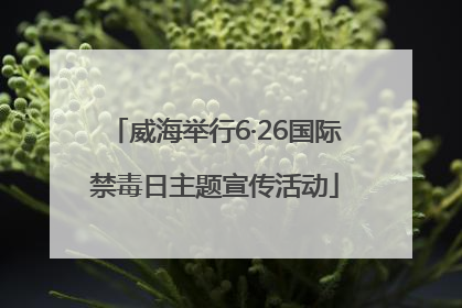 威海举行6·26国际禁毒日主题宣传活动