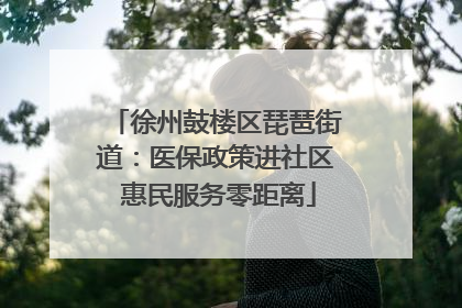 徐州鼓楼区琵琶街道：医保政策进社区 惠民服务零距离