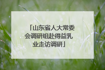 山东省人大常委会调研组赴得益乳业走访调研