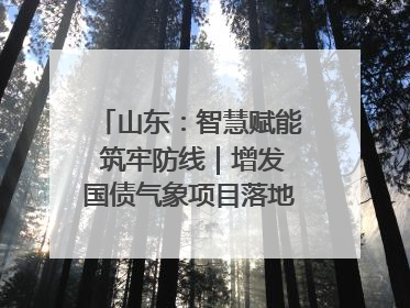 山东：智慧赋能 筑牢防线｜增发国债气象项目落地见效系列报道