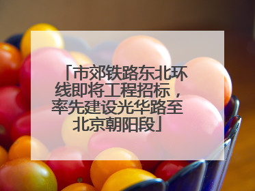 市郊铁路东北环线即将工程招标，率先建设光华路至北京朝阳段