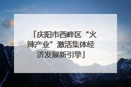 庆阳市西峰区“火辣产业”激活集体经济发展新引擎