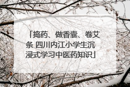 捣药、做香囊、卷艾条 四川内江小学生沉浸式学习中医药知识