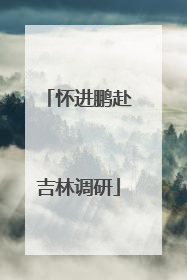 怀进鹏赴吉林调研