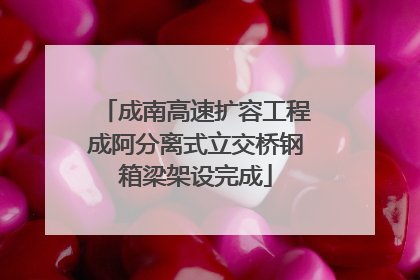 成南高速扩容工程成阿分离式立交桥钢箱梁架设完成
