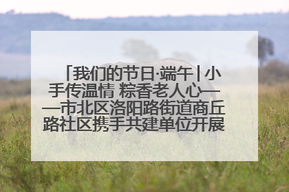 我们的节日·端午│小手传温情 粽香老人心——市北区洛阳路街道商丘路社区携手共建单位开展端午主题活动