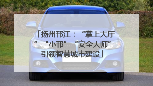 扬州邗江：“掌上大厅”“小邗”“安全大师”引领智慧城市建设