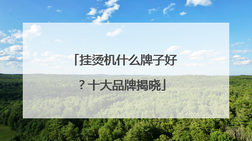 挂烫机什么牌子好？十大品牌揭晓