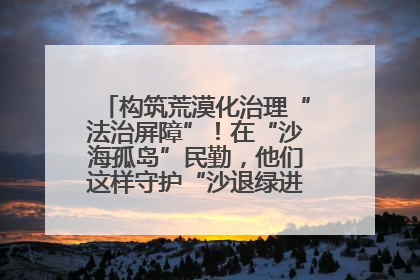 构筑荒漠化治理“法治屏障”！在“沙海孤岛”民勤，他们这样守护“沙退绿进”的生态奇迹