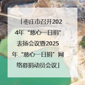 枣庄市召开2024年“慈心一日捐”表扬会议暨2025年“慈心一日捐”网络募捐动员会议