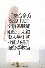 整合多方资源 打造全链条赋能路径，无锡市大学生就业能力提升服务季收官