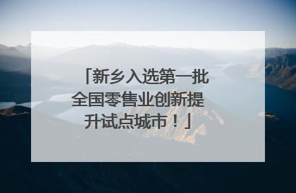 新乡入选第一批全国零售业创新提升试点城市！