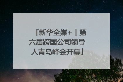 新华全媒+丨第六届跨国公司领导人青岛峰会开幕