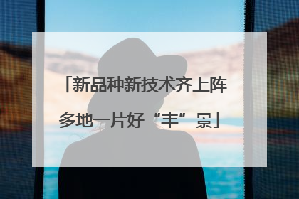 新品种新技术齐上阵 多地一片好“丰”景