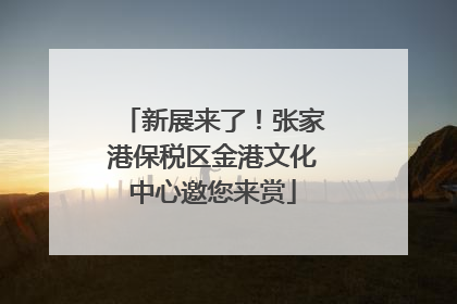 新展来了！张家港保税区金港文化中心邀您来赏
