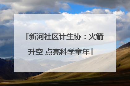 新河社区计生协：火箭升空 点亮科学童年