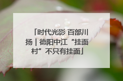 时代光影 百部川扬｜德阳中江“挂面村”不只有挂面