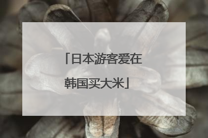 日本游客爱在韩国买大米