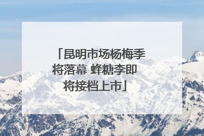 昆明市场杨梅季将落幕 蜂糖李即将接档上市