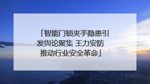 智能门锁夹手隐患引发舆论聚集 王力安防推动行业安全革命